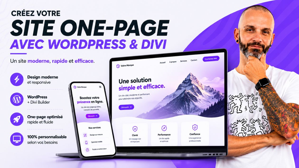 Création de site one-page WordPress et Divi