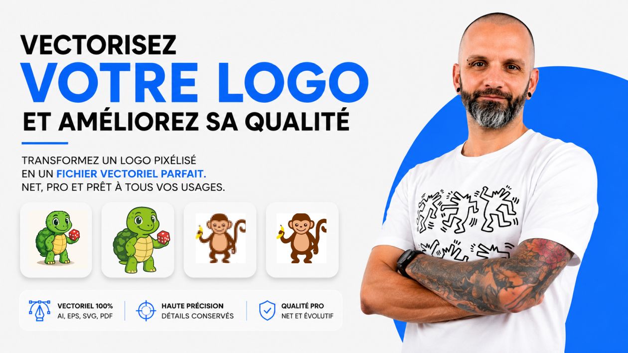 Vectorisation et amélioration de logo pixélisé