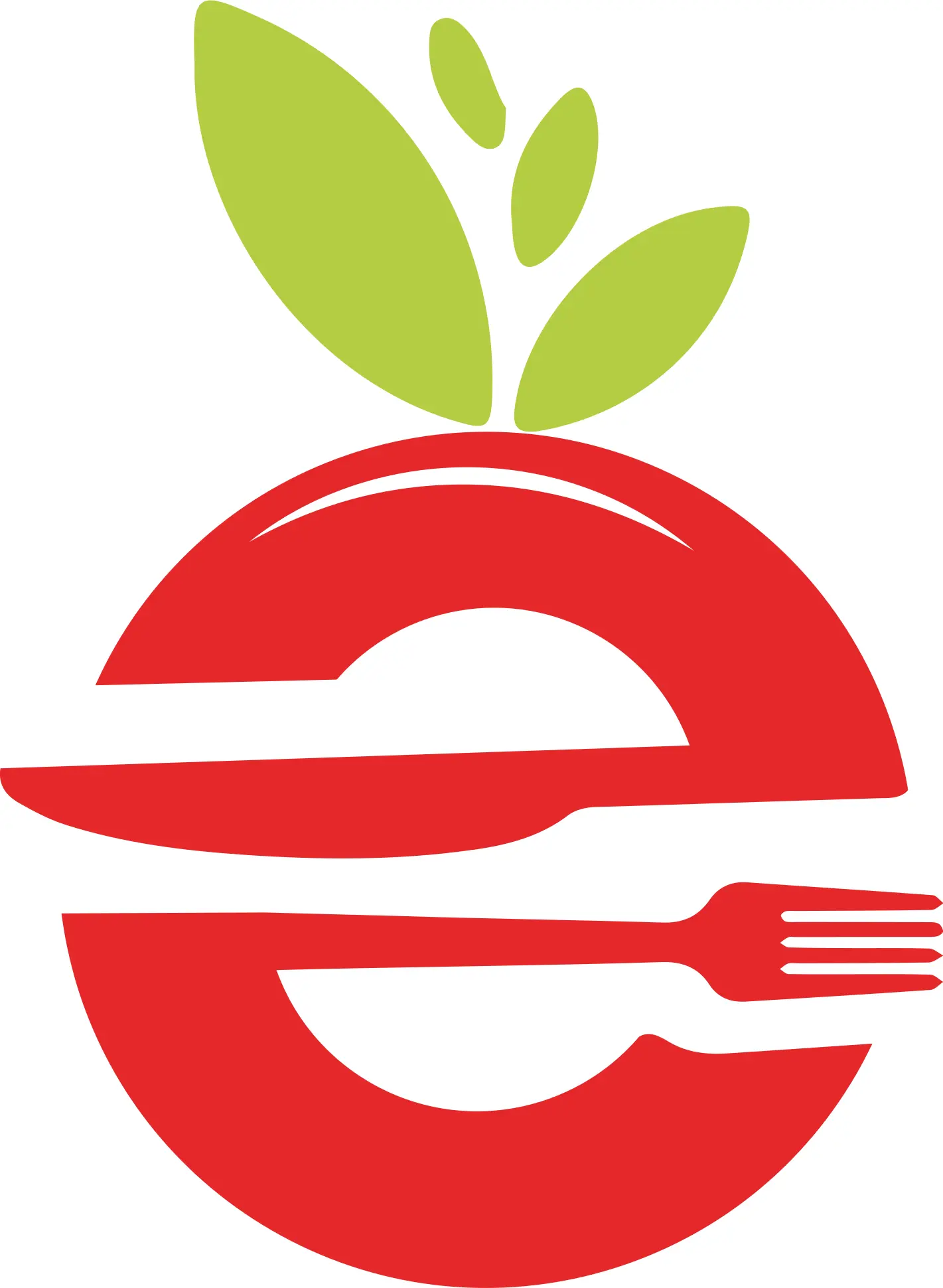 Logo pas cher tomate en forme de lettre E, pour une marque alimentaire
